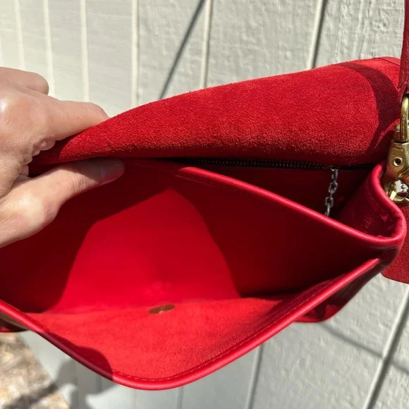 Vintage Coach Bag NYC Convertible Clutch 9635 red - Picture 8 of 15